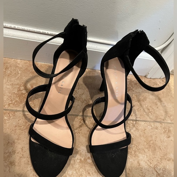 Kelly & Katie Shoes - Kelly and Katie Elegant Black Strappy Heels